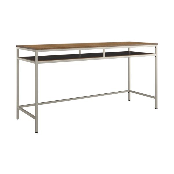 Rašomasis stalas su riešutmedžio dekoro stalviršiu 51x153 cm Bradford – Støraa-image-2
