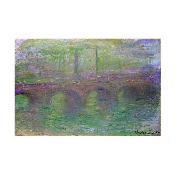 Klodas Monė - Vaterlo tiltas, 90x60 cm