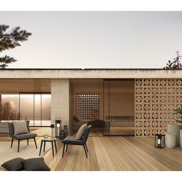 Juodos spalvos LED žibintas saulės baterijos/USB (aukštis 75 cm) Solar – Bizzotto-image-1