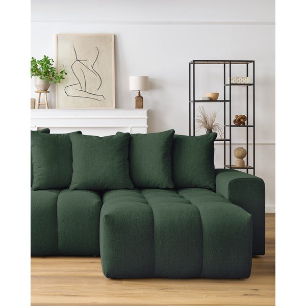 Žalia kampinė sofa (dešinysis kampas) Mont-Blanc - Bobochic Paris-image-1