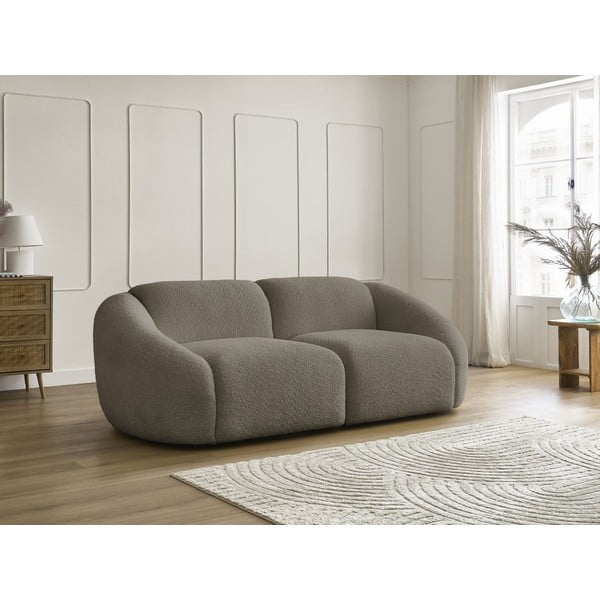 Iš boucle sofa pilkos spalvos/rudos spalvos 230 cm Tina – Bobochic Paris-image-4