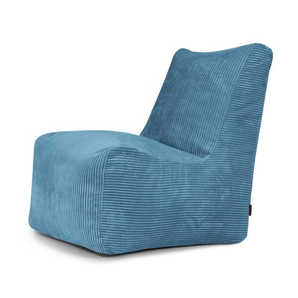 Mėlynos spalvos iš kordinio velveto sėdmaišis Seat Lounge – SLOWDOWN