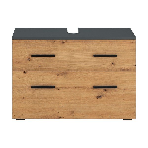 Spintelė po kriaukle natūralios spalvos iš ąžuolo 55x35 cm Malika – Støraa