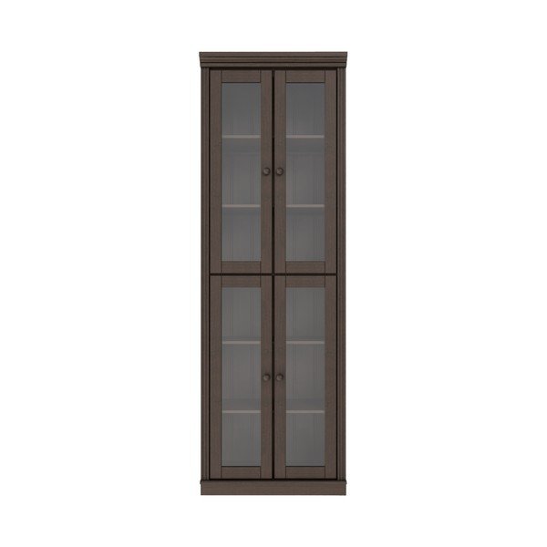Tamsiai rudos spalvos iš pušies masyvo vitrina 74x223x37 cm Anita – Støraa