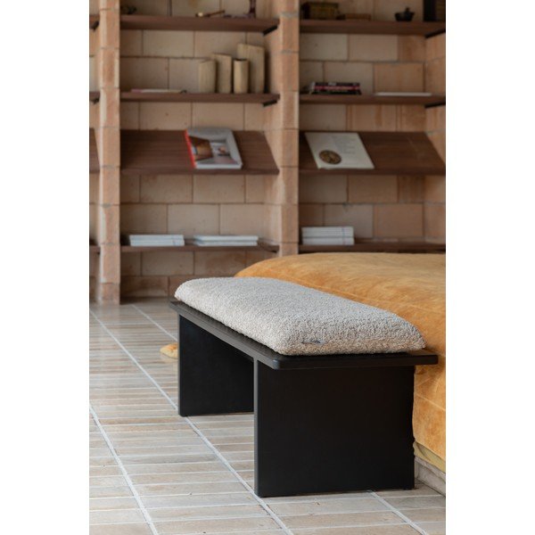 Smėlio spalvos iš boucle suolas Shiho – Dutchbone-image-1
