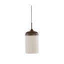Kabantis šviestuvas tamsiai rudos spalvos ø 22 cm su tekstiliniu gaubtu Dania – Light & Living