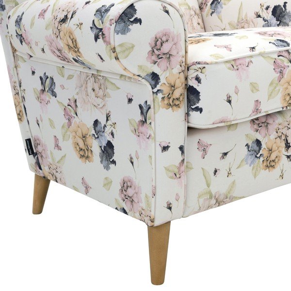 Baltomis gėlėmis puoštas krėslas Max Winzer Anton-image-1