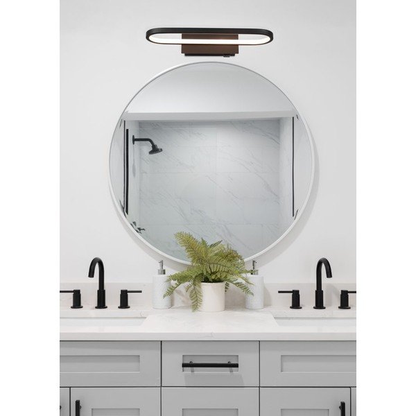 Matinės juodos spalvos LED sieninis šviestuvas (ilgis 40 cm) Gianni - Trio-image-1