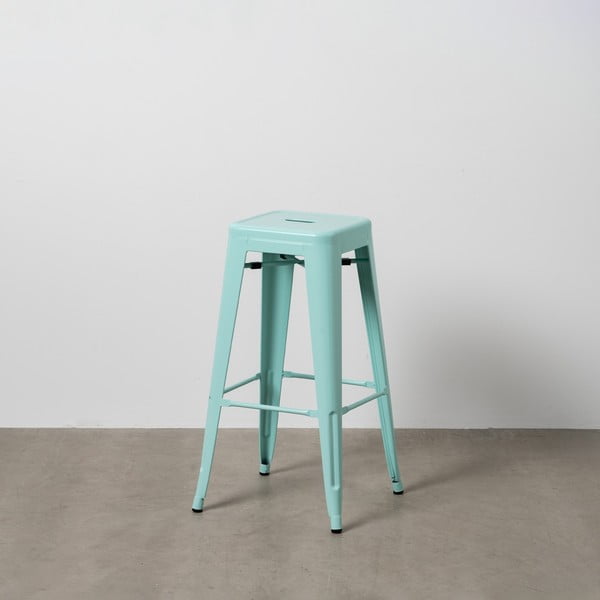 Turkio spalvos iš metalo baro kėdžių komplektas 2 vnt. (sėdynės aukštis 76,5 cm) – Ixia-image-1