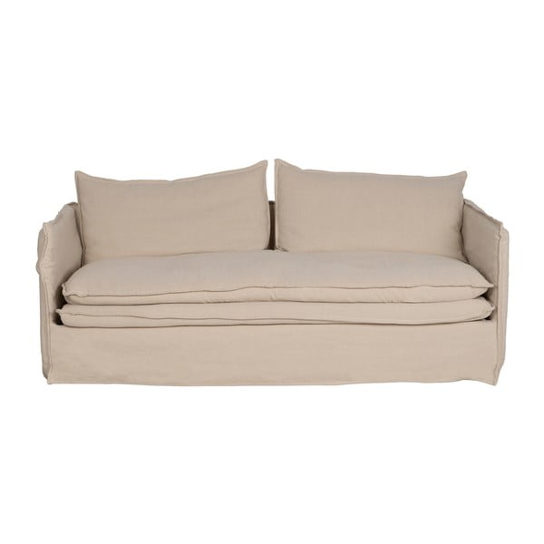 Kreminės spalvos iš lino sofa 210 cm – Ixia