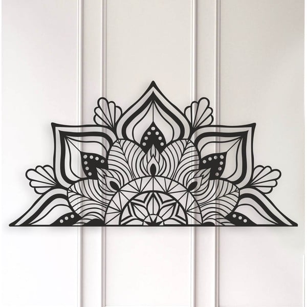 Juoda dekoratyvinė metalinė sienų dekoracija Kate Louise Mandala