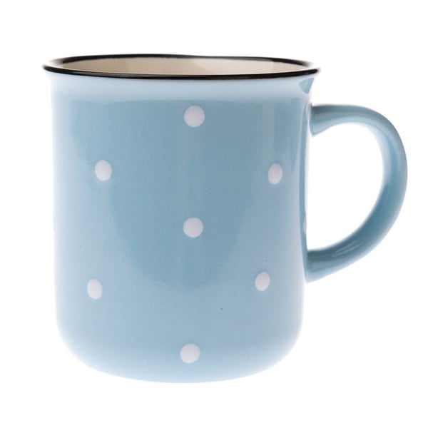Mėlynas keramikinis puodelis Dakls Dottie, 350 ml