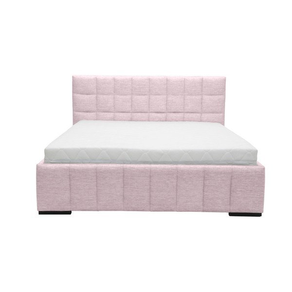 Šviesiai rožinė dvigulė lova Mazzini Beds Dream, 140 x 200 cm-image-1