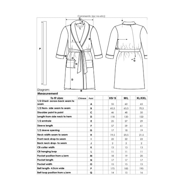 Iš mikropliušo chalatas smėlio spalvos XL/XXL Polyvelvet – Good Morning-image-2