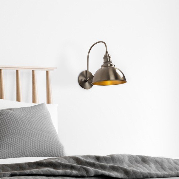 Žalvario spalvos sieninė lempa ø 21 cm Varzan – Opviq lights-image-2