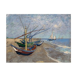 Vincent van Gogh reprodukcija Fishing Boats on the Beach at Les Saintes-Maries-de la Mer, 40 x 30 cm