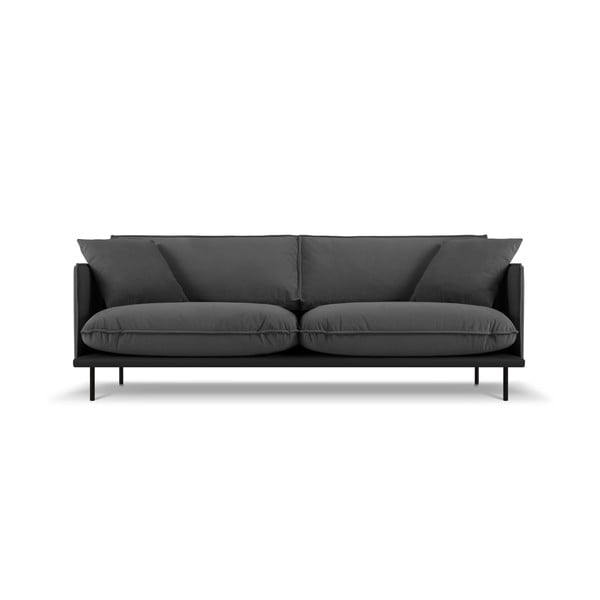 Tamsiai pilka sofa su aksominiu paviršiumi Interieurs 86 Auguste
