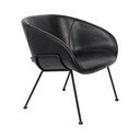 Juodas dirbtinės odos fotelis Zuiver Feston