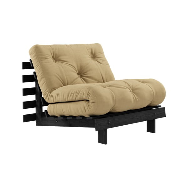 Krėslas garstyčių spalvos Roots Black Night – Karup Design