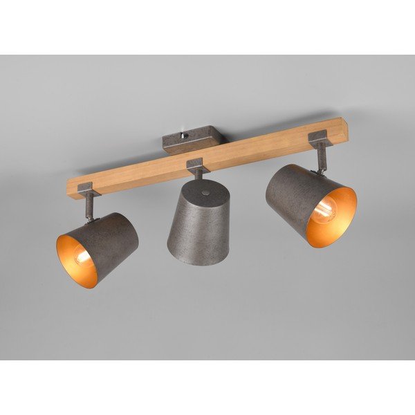 Taškinis šviestuvas tamsiai pilkos spalvos/natūralios spalvos 14x54 cm Bell – Trio-image-1