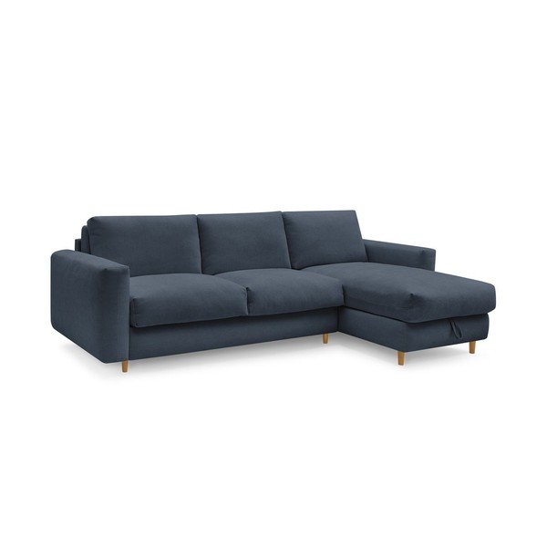 Tamsiai mėlynos spalvos kampinė sofa Nouveau Cocoone – Bobochic Paris-image-2