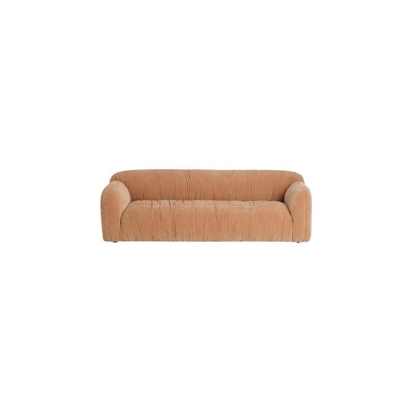 Pilkai smėlinės spalvos sofa iš šenilinio audinio 221 cm Elvisa – Ellos Home-image-2
