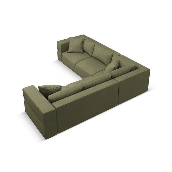 Kampinė sofa šviesiai žalios spalvos (kintama) Esther – Milo Casa-image-3