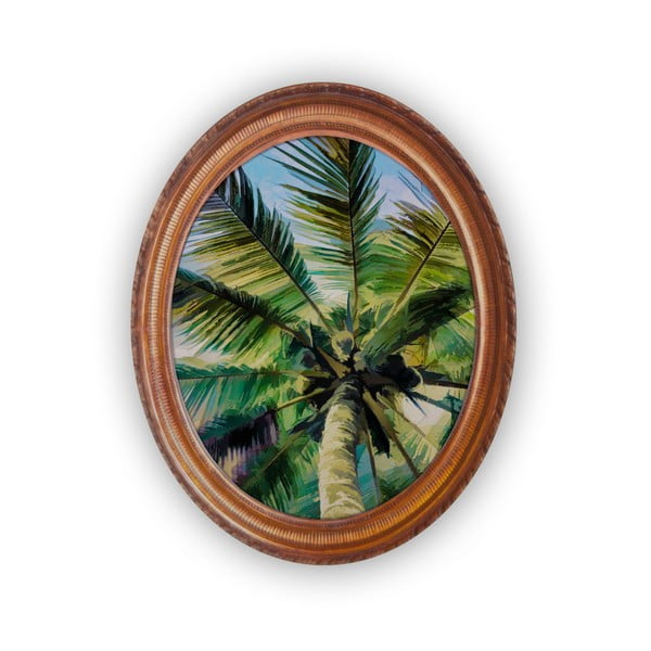 Ovalus paveikslas ant sienos "Velvet Atelier" Palmė