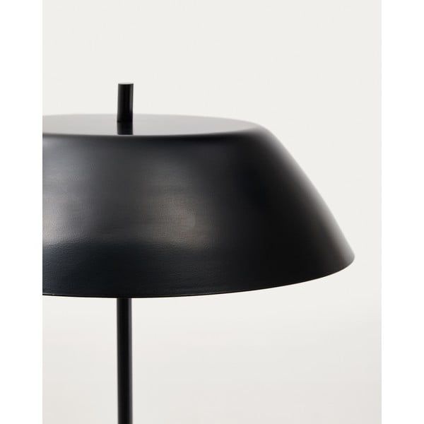 Juodos spalvos iš marmuro stalinis šviestuvas (aukštis 58 cm) su metaliniu gaubtu Sayra – Kave Home-image-3