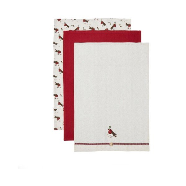 Iš lino mišinio virtuvės rankšluosčiai 3 vnt. 45x65 cm Robin's Retreat – Cooksmart ®-image-1
