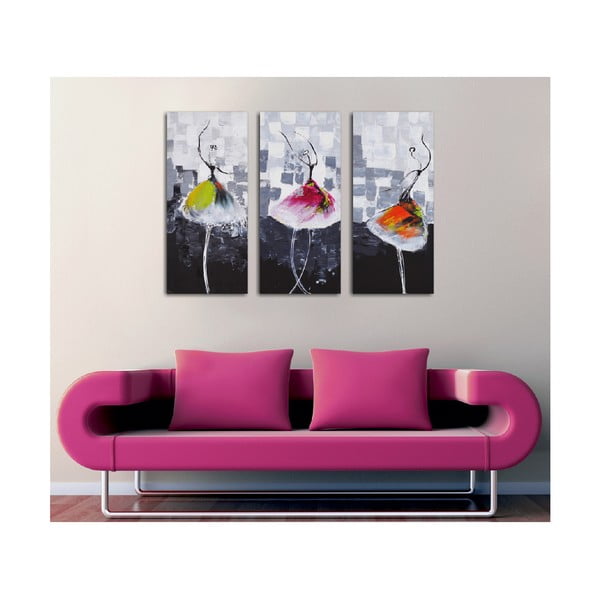 3 dalių paveikslas ant drobės Dancers-image-2