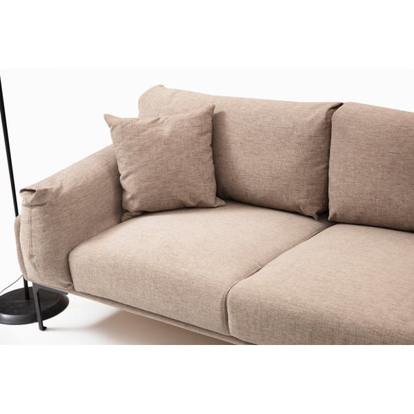Smėlio spalvos kampinė sofa Artie Leo, dešinysis kampas-image-3