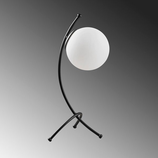 Juodos ir baltos spalvos stalinis šviestuvas (aukštis 43 cm) su stiklo gaubtu Yay – Opviq lights-image-4