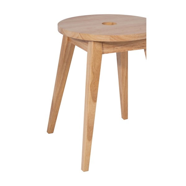 Šviesios natūralios spalvos iš kaučiukmedžio masyvo taburetė Club – Bonami Essentials-image-3