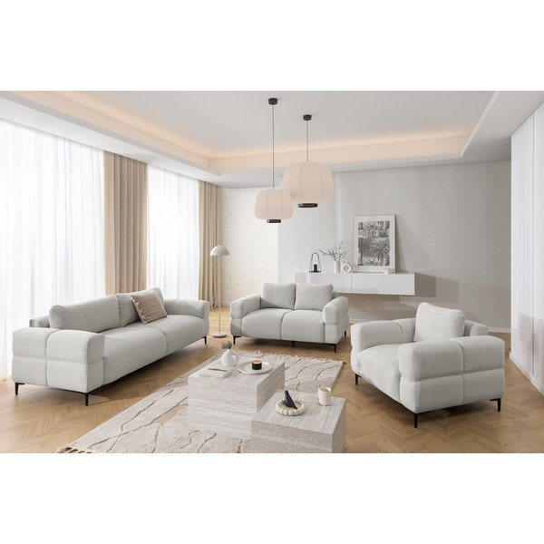 Šviesiai pilkos spalvos sofa 217 cm Helio – Ropez-image-1