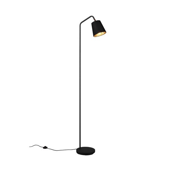 Pastatomas šviestuvas juodos spalvos (aukštis 148 cm) su tekstiliniu gaubtu Buddy – Reality