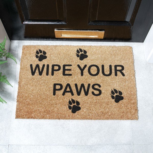 Iš kokoso pluošto grindų kilimėlis 40x60 cm Wipe Your Paws – Artsy Doormats-image-2