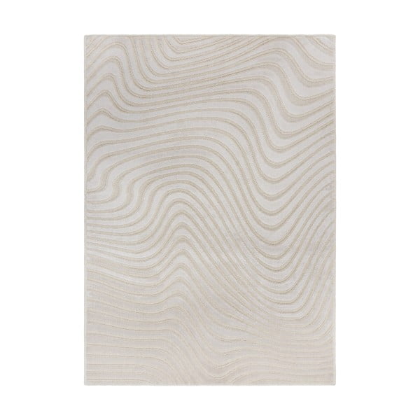 Smėlio spalvos vilnonis kilimas 230x160 cm Patna Channel - Flair Rugs
