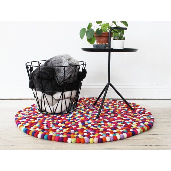 Margas vilnos kilimas Wooldot Ball Rugs, ⌀ 120 cm-image-2