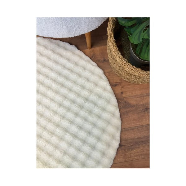 Skalbiamas apvalios formos kilimas kreminės spalvos ø 120 cm Bubbly – Oyo Concept-image-4