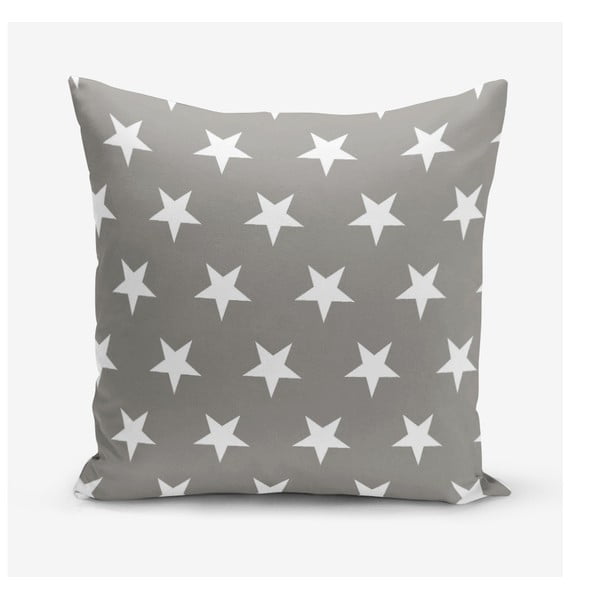 Pilkas pagalvės užvalkalas su žvaigždžių motyvu Minimalist Cushion Covers 45 x 45 cm