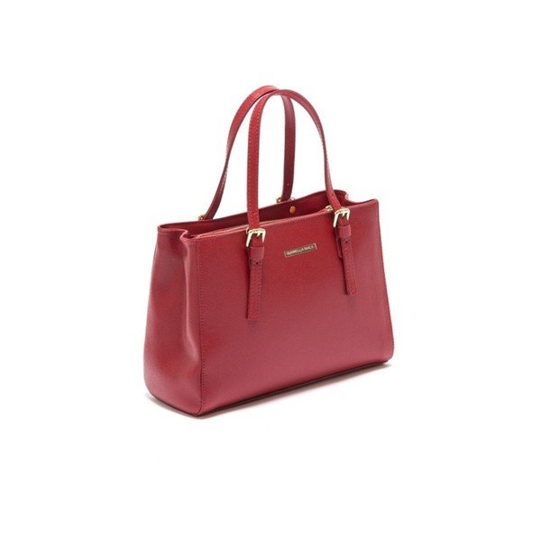 Rožinė odinė rankinė Isabella Rhea Classic Rosso-image-4
