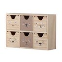Iš medžio vaikiškas organizatorius natūralios spalvos 27x8x18 cm Calle – Bloomingville Mini