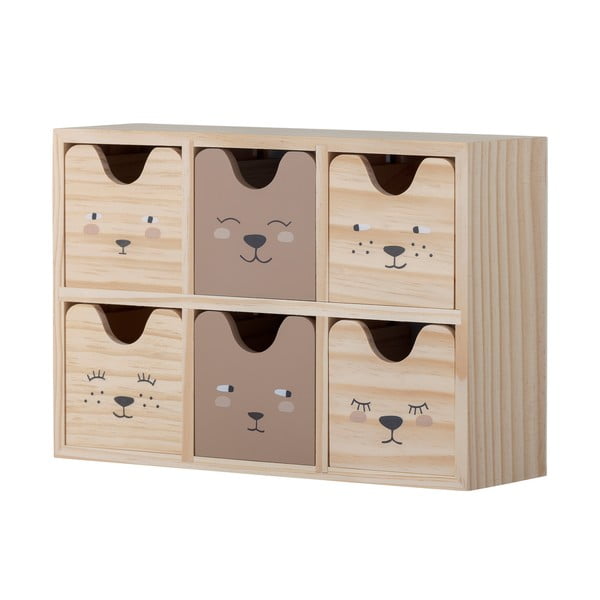 Iš medžio vaikiškas organizatorius natūralios spalvos 27x8x18 cm Calle – Bloomingville Mini