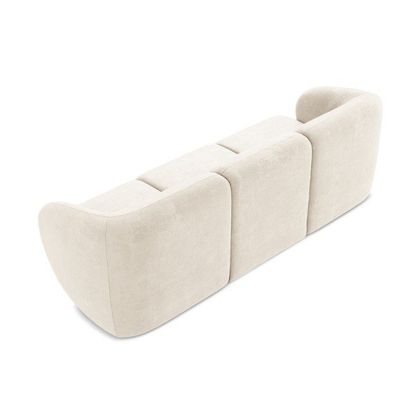 Smėlio spalvos sofa iš šenilinio audinio 244 cm Lani – Makamii-image-3