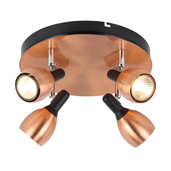 Lubinis šviestuvas vario spalvos su metaliniu gaubtu 35x35 cm Cross – Candellux Lighting
