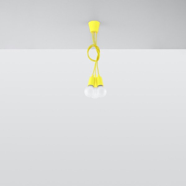 Kabantis šviestuvas geltonos spalvos ø 15 cm Rene – Sollux-image-4