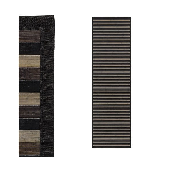 Iš bambukinė kilimas pilkos spalvos 60x200 cm – Casa Selección-image-2