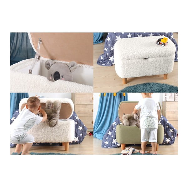 Šviesiai žalios spalvos vaikiškas suoliukas Moouv – Hanah Home-image-4