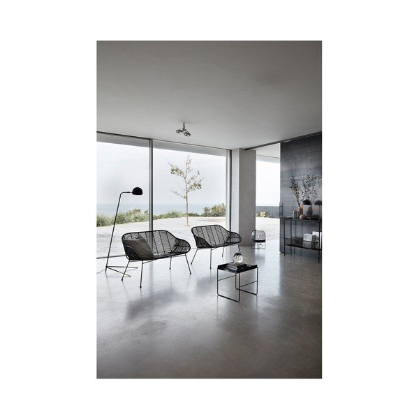 Juodos spalvos konsolinis staliukas su žurnalų skyriumi Hübsch Birthe, 100 cm ilgio-image-2